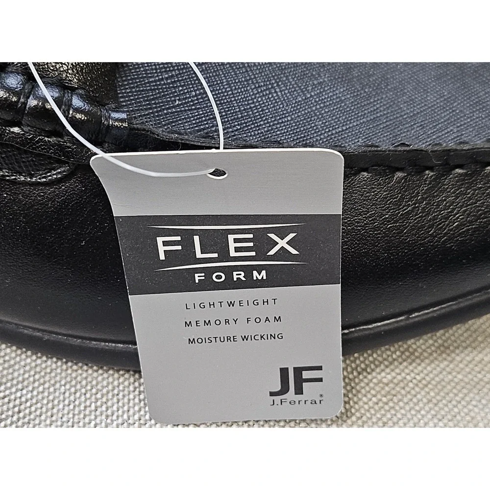 J. Ferrar Balter Loafers Mens 9.5 Black Flex Form Memory Foam Slip On Driver NEW